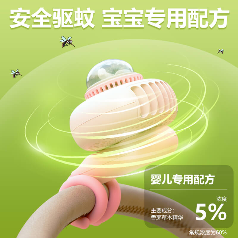 嬰兒車驅(qū)蚊風(fēng)扇宇航員公仔款-牛油黃